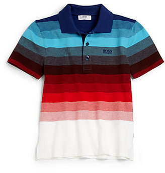 HUGO BOSS Little Boy's Striped Polo Shirt