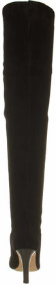 Office Nouveau 2 Thigh High Slouch Black Suede