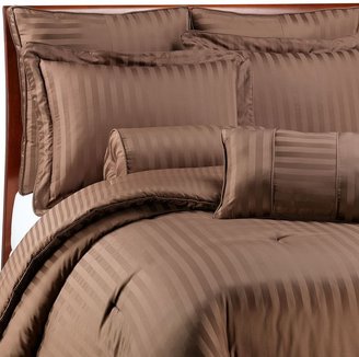 Wamsutta 622 Wamsutta® Damask Stripe Comforter Set in Chocolate