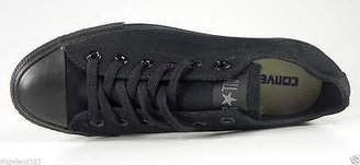 Converse Black Mono Low Top Canvas Shoes Women Size 8 Medium Sneakers