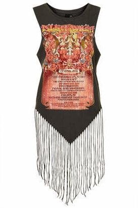 Topshop Womens Isle Of Wight Fringe Tank by And Finally - Black
