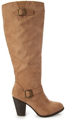 Forever 21 Faux Suede Knee-High Boots