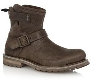 Caterpillar Brown 'Vern' buckle ankle boots