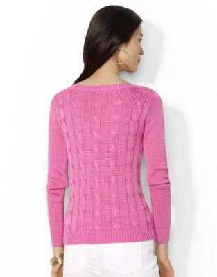 Lauren Ralph Lauren Petite Cable-Knit Boatneck Sweater
