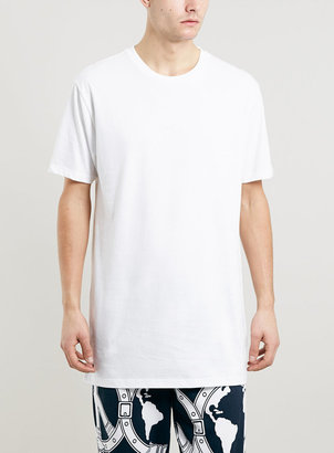Topman White Longline Fit T-Shirt