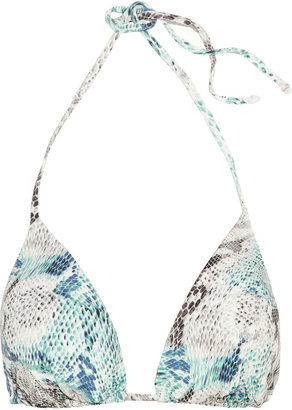 Heidi Klein Laguna snake-print triange bikini top