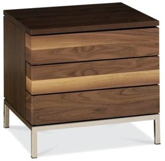 Debenhams Walnut finished 'Manhattan' bedside cabinet with 2 drawers