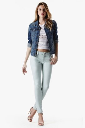 7 For All Mankind Slim Lace Tee In Blanc De Blanc