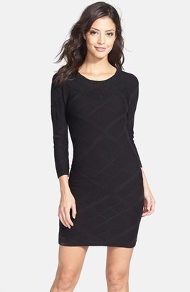 Jessica Simpson Cable Knit Body-Con Sweater Dress