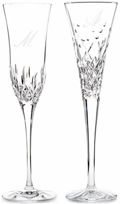 Waterford Monogram Toasting Flute Pair Collection, Script Letters