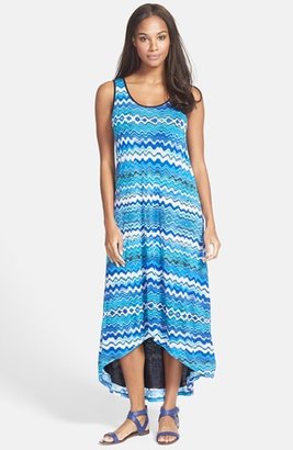 Kensie 'Drippy Stripes' High/Low Maxi Dress