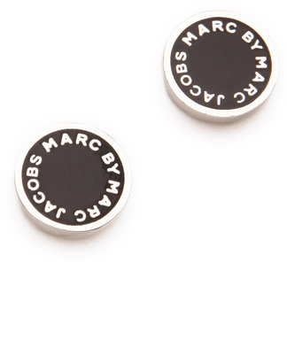 Marc by Marc Jacobs Logo Disc Stud Earrings