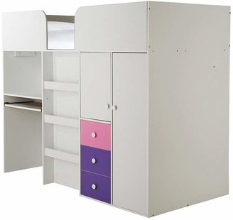 Kidspace New Metro Mid Sleeper Bed with Built-in Desk and Storage