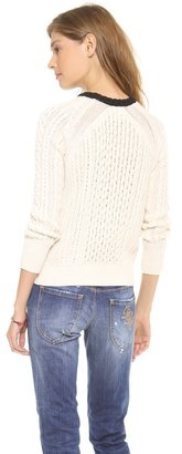 Band Of Outsiders Cable Knit Raglan Sweater