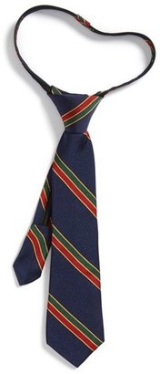 Nordstrom 'Phinn' Stripe Silk Zipper Tie (Little Boys)