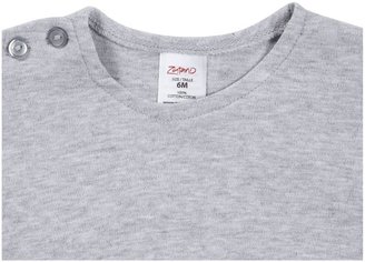 Zutano L/S Heathered T-Shirt - Gray-6 Months