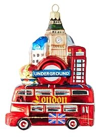 Kurt Adler London Double Decker Bus Ornament