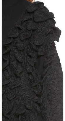 3.1 Phillip Lim Crochet Cable Ruffle Mini Dress