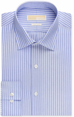 MICHAEL Michael Kors Men's Big and Tall Classic-Fit Non-Iron New Blue Stripe Dress Shirt
