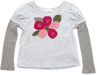 Baby Sara Patchwork-Floral Long-Sleeve Top, 2T-4T
