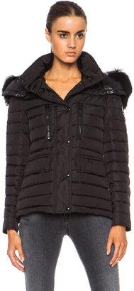 Belstaff Padbury Heavy Fill Nylon Jacket with Fur Hood in Black
