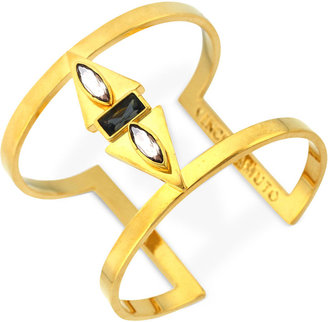 Vince Camuto Gold Multi-Stone T-Bar Cuff Bracelet