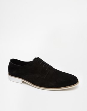 ASOS Derby Shoes in Unlined Suede - Black