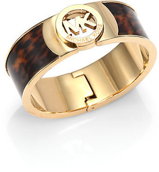 Michael Kors Tortoise-Look Logo Bracelet