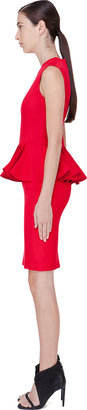 Hakaan Red Ginea Peplum Dress