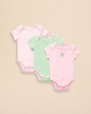 Little Me Infant Girls' Froggy Bodysuit 3 Pack - Sizes 0-9 Months
