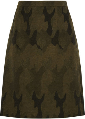 Giambattista Valli Camouflage-jacquard skirt