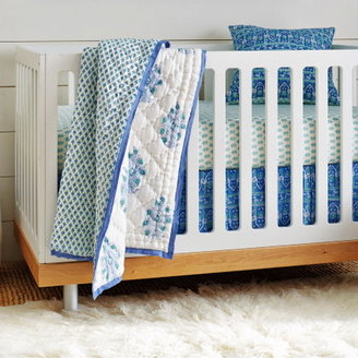 Rikshaw Organic Mayoor Blue Crib Quilt