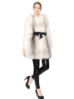 Blancha - Fox Fur And Shearling Fur Coat