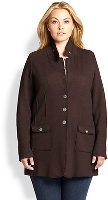 Eileen Fisher Eileen Fisher, Sizes 14-24 Double-Knit Long Jacket