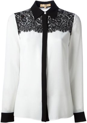 Michael Kors front lace insert blouse