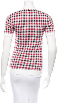 Thom Browne Checkered Polo Top