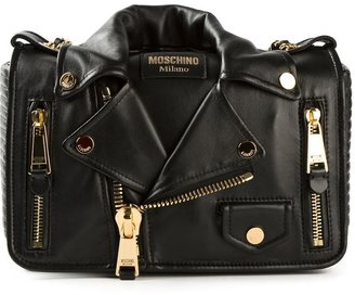 Moschino Biker Jacket Style Shoulder Bag