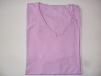 Lands' End Women's 2x, Nip, "V" Neck, Ss,  Cotton Knit Tee Top-Various Colors