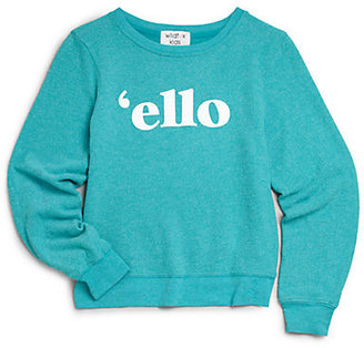 Wildfox Couture Kids Girl's 'Ello Sweatshirt