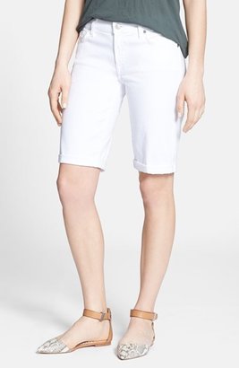 7 For All Mankind Denim Bermuda Shorts (Clean White)