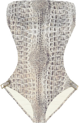 Melissa Odabash Geneva cutout printed swimsuit