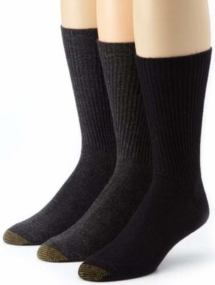 Gold Toe Men's Fluffies 3 Pack Casual Socks
