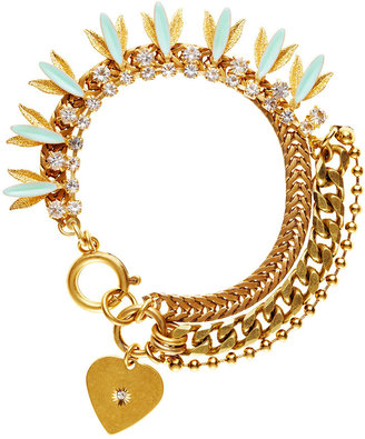 Juicy Couture Enamel Petal Chain Bracelet