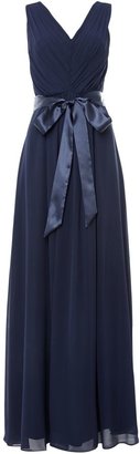 Ariella Pleated chiffon dress with tie waist