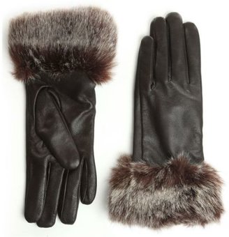 Moda In Pelle Nieveglove Womens Chocolate Other Womens Accessories In Leather