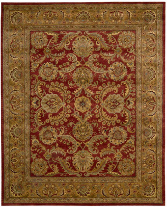 Nourison Area Rug, Rajah Collection JA17 Isfahan Burgundy 9'6" x 13'6"