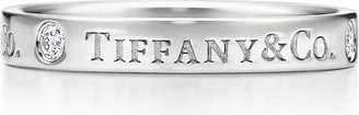 Tiffany & Co. Band Ring with Diamonds in Platinum