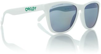 Oakley Men`s OO9013 white squared frogskin sunglasses