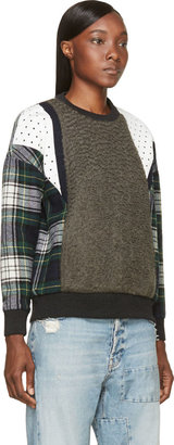 Roseanna Green Neoprene & Wool Paneled Scott Sweater