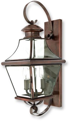 Quoizel Carleton 3-Light Wall-Mounted Outdoor Fixture in Aged Copper